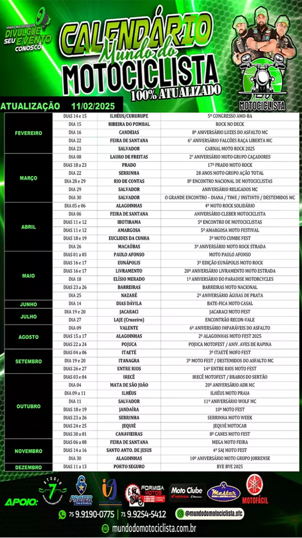 Calendário de Eventos do Mundo